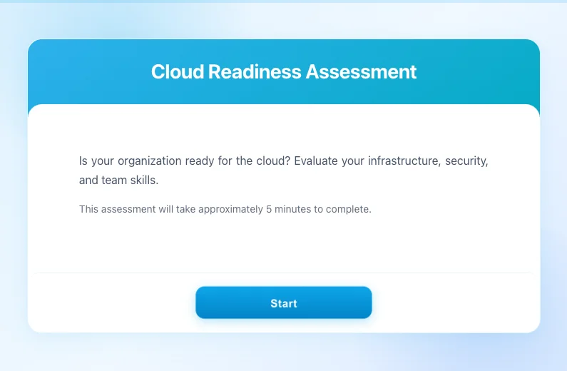 Cloud Migration Readiness Assessment Form