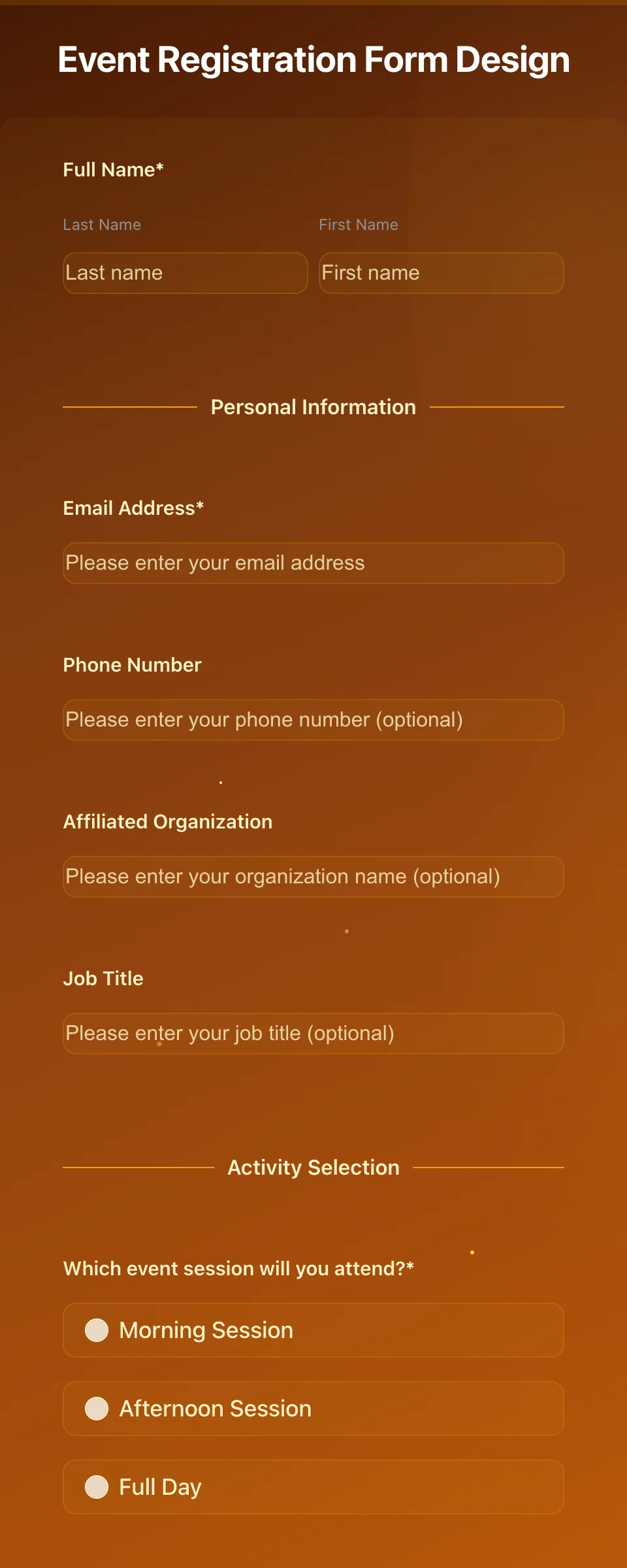 Event Registration Form